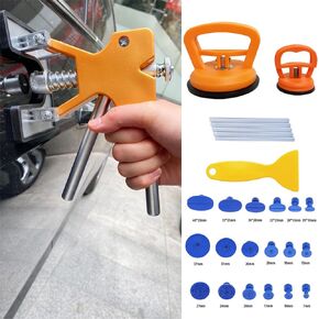 S-SNAIL-OO Car Dent Puller Repair & Remover Tool Set, Paintless Golden Dent Lifter Puller ，for Auto Body Hail Damage and Door Dings Repair ，with 2 pcs Dent Puller Suction Cups (B)