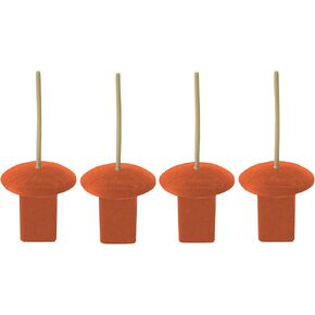 Markwort Base Plug with Indicator-4 pack-Orange Rubber Base Plug with Single Indicator