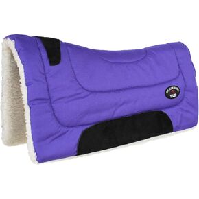 CHALLENGER Pony 23"x24" Western Contoured Faux Fur Padded Saddle Pad Purple 39143PRP
