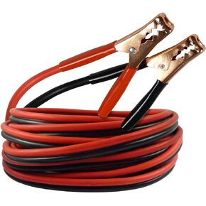 BC10 10-Gauge, 12-Foot Booster Cables – Color-Coded Cables and Clamps – 150A Rating – Jump Start Compact Cars