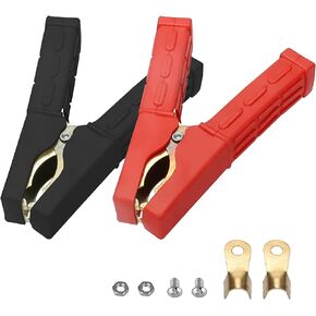 Linkstyle 2 PCS 1000A Pure Copper Battery Jumper Cable Clamp,Replacement Jumper Cables Boost Clamp,Car Battery Charger Clamps, Crocodile Alligator Clamps Suitable for Cars Auto Boat 12V 24V 36V Input