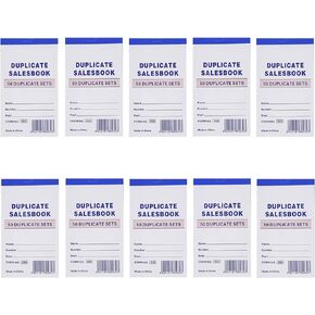 20 Pack Lot Sales Book Order Receipt Invoice Carbonless Copy 50 Sets 3.5" X 5.5"