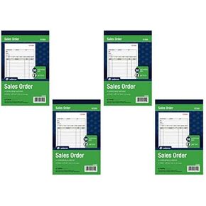 Adams Sales Order Book, 2-Part, Carbonless, White/Canary, 5-9/16 x 8-7/16 Inches, 50 Sets per Book (DC5805), 4 Pack