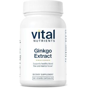 العناصر الغذائية الحيوية - الجنكة (مستخلص 50:1) - تدعم حدة العقلية والدورة الدموية - 90 كبسولة في كل زجاجة - 80 مجم in Kuwait