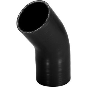 X AUTOHAUX 102mm 4" ID 45 Degree Elbow Silicone Reducer Hose Silicone Hose Coupler Intercooler Tube Black for Car Intercooler Intake Piping