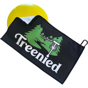 Treenied Disc Golf Towel with Clip - Microfiber Quick Drying Super Absorbent - Easily Attached to Disc Golf Bag with Carabiner Clip - Disc Golf Accessories