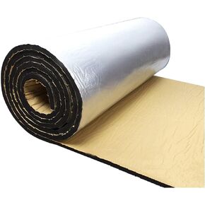 AUCELI Car Sound Deadening Mat, 197 mil (5mm) 5.4 sqft Automotive Foam Sound Deadener, Heat Insulation and Vibration Dampening Material, Noise Barrier Muffler for Vehicle Hood, Trunk, Door, Roof