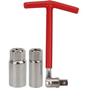 AUTOKAY Spark Plug Socket Wrench T-Handle 16mm 5/8 Inch and 21mm 13/16 Inch Removal Tool Fits for motorcycles, lawn mowers and small motor vehicles, etc.