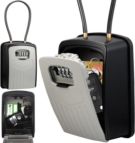 Protable Key Storage Security Lock,V-Resourcing® Door Knob Mounted Re-settable 4 Digit Combination Lock Box,to Share and Secure Keys for Home,Office,Garage, Airbnb etc in Saudi Arabia