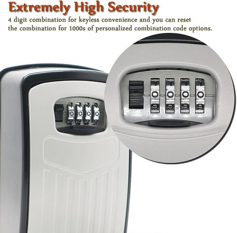 Protable Key Storage Security Lock,V-Resourcing® Door Knob Mounted Re-settable 4 Digit Combination Lock Box,to Share and Secure Keys for Home,Office,Garage, Airbnb etc in Saudi Arabia