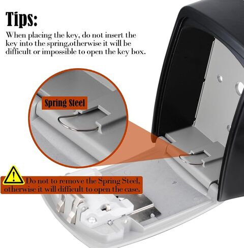 Protable Key Storage Security Lock,V-Resourcing® Door Knob Mounted Re-settable 4 Digit Combination Lock Box,to Share and Secure Keys for Home,Office,Garage, Airbnb etc in Saudi Arabia