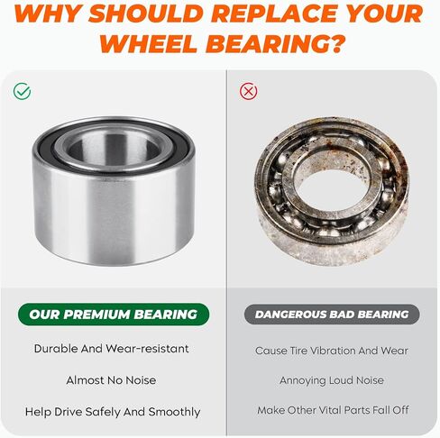 Front Rear Wheel Bearing 3514342 3514634 for Polaris Sportsman 300/400/ 450/500/ 570/800 HO X2 ETX 6x6 2014-2022, Ranger 500/570/ 700 Crew EPS EFI 4x4 2004-2022 - 2 Pcs in Saudi Arabia