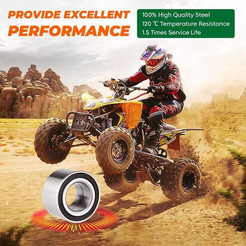 Front Rear Wheel Bearing 3514342 3514634 for Polaris Sportsman 300/400/ 450/500/ 570/800 HO X2 ETX 6x6 2014-2022, Ranger 500/570/ 700 Crew EPS EFI 4x4 2004-2022 - 2 Pcs in Saudi Arabia