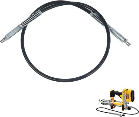 DCGG5703-42 لمجموعة خرطوم مسدس الشحوم ديوالت، 1/8 بوصة، NPT، 42 بوصة تمديد خرطوم الشحوم المرن لمسدس الشحوم اللاسلكي ديوالت 20 فولت ماكس، 10,000 رطل لكل بوصة مربعة in Kuwait