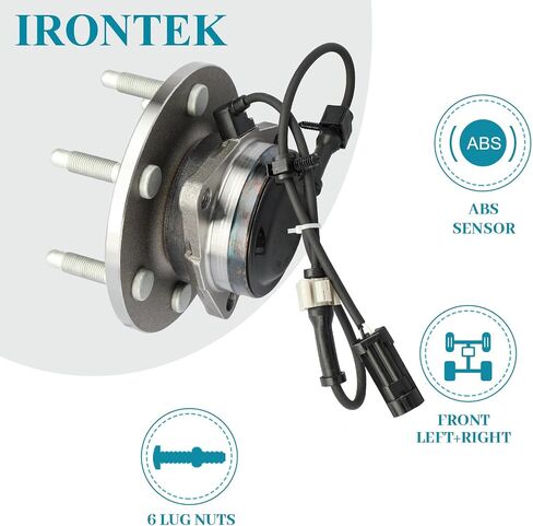 Front Wheel Hub Assembly 515054 Wheel Bearing fit 1999-2012 Chevy Sierra GMC Silverado Cadillac Replacement for 6 Lugs Wheel Hubs with ABS Fits ONLY 2WD in Saudi Arabia
