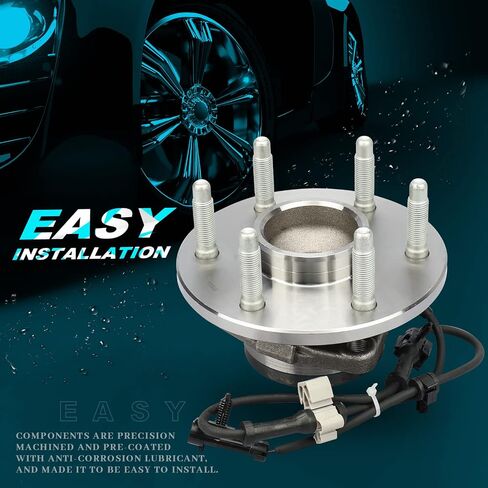 Front Wheel Hub Assembly 515054 Wheel Bearing fit 1999-2012 Chevy Sierra GMC Silverado Cadillac Replacement for 6 Lugs Wheel Hubs with ABS Fits ONLY 2WD in Saudi Arabia