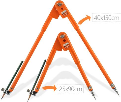 Dtacke Professional Woodworking Compass Pencil Marking Compass Circle Maker Scriber Compass for Geometry (Large) in Saudi Arabia