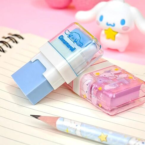 6 Pack Cartoon Kawaii Creative Roller Erasers, Funny Pencil Erasers with Cover and Clean up Roller for Kids Back to School Supplies and Party, Gift Supplies in Saudi Arabia