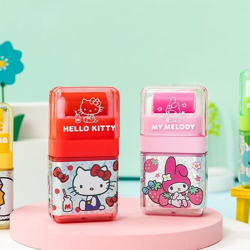 6 Pack Cartoon Kawaii Creative Roller Erasers, Funny Pencil Erasers with Cover and Clean up Roller for Kids Back to School Supplies and Party, Gift Supplies in Saudi Arabia
