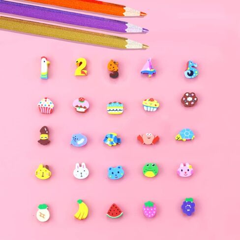 Newbested 750 قطعة متنوعة من محايات أقلام الرصاص الصغيرة المبتكرة، ممحاة صغيرة ملونة لكعكة الحياة البحرية والفواكه والخضروات لجائزة الطلاب ومكافأة الواجبات المنزلية وحفلات الهدايا الفنية واللوازم المدرسية in Kuwait