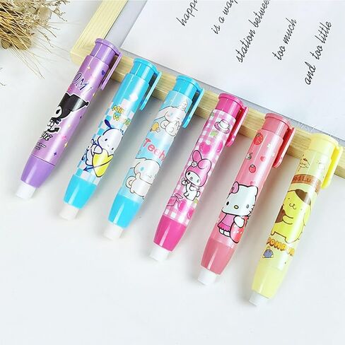 Kawaii Eraser Cute Erasers for Kids Retractable Pencil Erasers for Pencils Fun Erasers Suitable for Children Over 6 Years Old Back to School Supplies Kid Party Favors Gift Exchange Game Reward GIF in Saudi Arabia