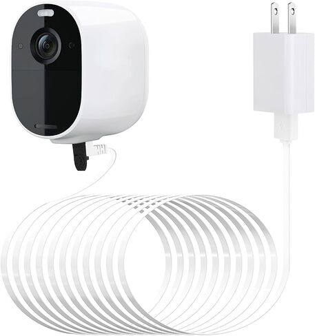 ALERTCAM 30Ft/9m Power Adapter for Arlo Essential Spotlight, Weatherproof Outdoor Power Cable Continuously Charging Your Arlo Essential Camera - White in Saudi Arabia
