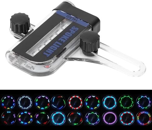 أضواء الدراجة الجبلية Keenso، مصابيح مزدوجة الجانب 14LED RGB للدراجة قابلة لإعادة الشحن، مصابيح LED صغيرة للدراجة، مصباح سلكي، ملحقات ركوب الدراجات in Kuwait