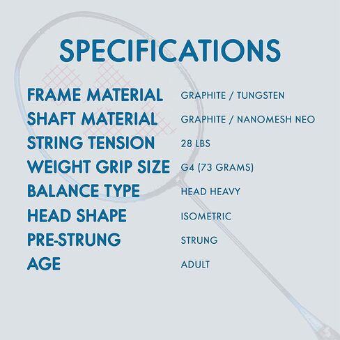 YONEX Smash Badminton Racquet (G4, 73 Grams, 28 lbs Tension) in Saudi Arabia