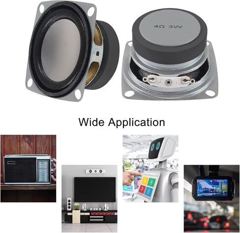 ACEIRMC 4 قطع 2 بوصة 4Ohm 3W DIY مكبر صوت صغير كامل المدى مكبر صوت ستيريو لاردوينو ومكبر صوت DIY (B) in Saudi Arabia