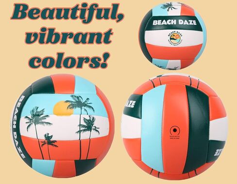 Beach Daze Volleyball, Frisbee & Hand Pump - Size 5, Court or Beach Outdoor/Indoor Volleyball, Bag Included… in Saudi Arabia