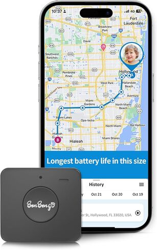 Benbengo GPS Tracker for Dogs, Kids, Elderly, Cars Hidden, Asset, Dementia, Alzheimer Needs. 5G-Compatible(LPWA CATM1), GPS&WiFi. Waterproof, Long Lasting Battery, Pet Activity. Subscription Required in Saudi Arabia