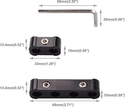 Kinstecks 12PCS Aluminum Engine Spark Plug Wire Separator Divider Organizer Clamp Kit for 8mm 9mm 10mm-Black in Saudi Arabia