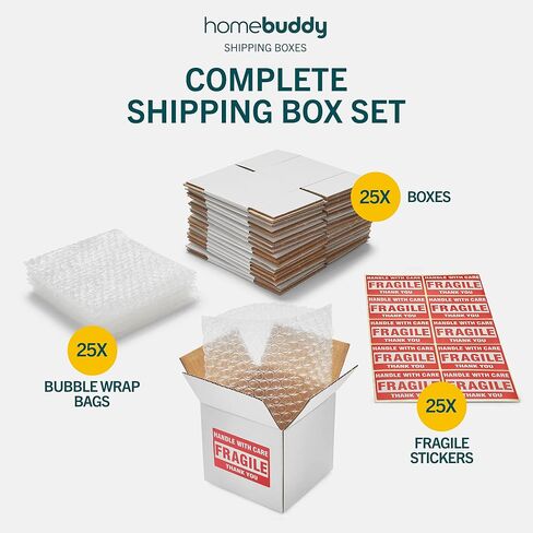 صناديق شحن HomeBuddy 4x4x4 - عبوات تحتوي على 25/50/100 عبوة شموع، صناديق شحن صغيرة للأعمال الصغيرة، صناديق بريد للهدايا الصغيرة، صناديق شحن شموع 4x4، صناديق أكواب للشحن in Kuwait