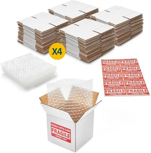 HomeBuddy 4x4x4 Shipping Boxes - Packs of 25/50/100 Candle Packaging, Small Shipping Boxes for Small Business, Mailing Boxes for Small Gifts, Candle 4x4 Shipping boxes, Mug boxes for Shipping in Saudi Arabia