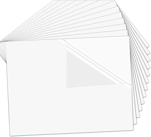 ورق ملصقات فينيل قابل للطباعة من LZEDIRA، ورق ملصقات بالتسامي، ورق ملصقات لامع، ورق ملصقات فينيل قابل للطباعة مقاوم للماء، أوراق شفافة لمشاريع الطباعة والحرف اليدوية in Kuwait