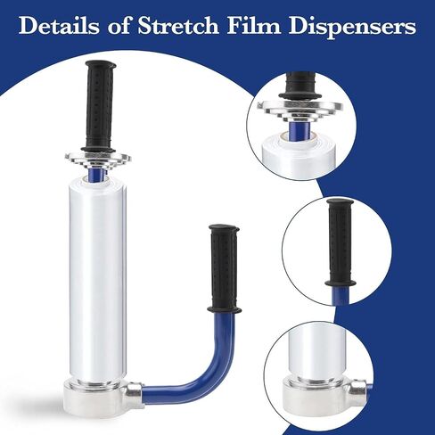 Yaegoo Stretch Film Packing Dispenser, Pallet Film Wrap Machine Shrink Wrap Dispenser Holder, Adjustable Height 12-20 Inch in Saudi Arabia