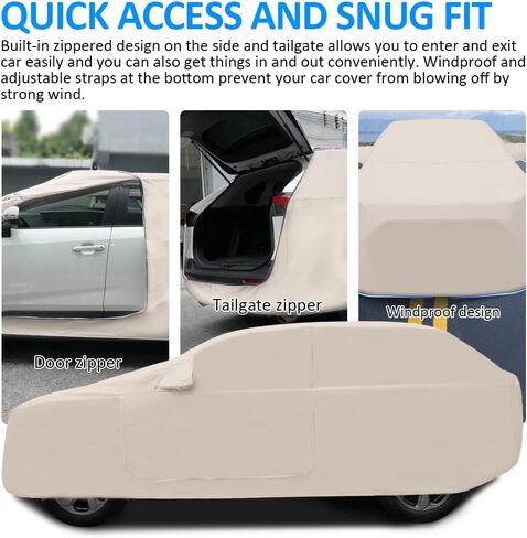 Custom for Honda CR-V 1997-2023 2024 Car Cover Waterproof All Weather, Oxford Fabric Heavy Duty Car Cover for Honda CR-V Accessories with Zipper Door Trunk Outdoor Windproof Rain Protection in Saudi Arabia