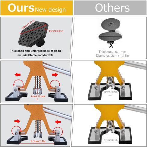 طقم إصلاح دنت بدون طلاء - مجتذب دنت، طقم إزالة دنت مع عرض قابل للتعديل ساحب دنت ذهبي لإزالة انبعاجات الجسم تلقائيًا، دنت طفيفة وإزالة دنت عميقة in Kuwait