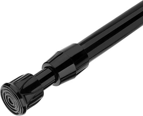 Bivbov قضيب ستارة التوتر - 16 إلى 26 بوصة قضبان توتر زنبركية قابلة للتعديل رفوف تجفيف للغسيل بدون حفر - قضبان ستارة شد صغيرة سوداء قابلة للتوسيع للخزانة وستائر المدخل in Kuwait