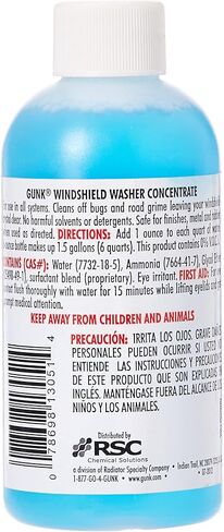 Gunk M506 Concentrated Windshield Washer Solvent with Ammonia - 6 fl. oz., Blue in Saudi Arabia