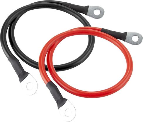 Cartman 2 AWG 12 Inches Battery Iverter Cables Set with Terminals, 3/8-Inch Lugs (Positive and Negative) for Motorcycle, Automotive in Saudi Arabia