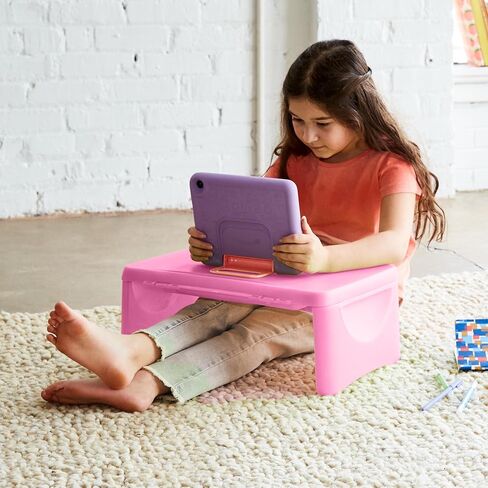 HearthSong Kids’ Portable Folding Lap Desk with Large Storage Activity Tray, 17"L x 12"W x 7½"H, Pink in Saudi Arabia