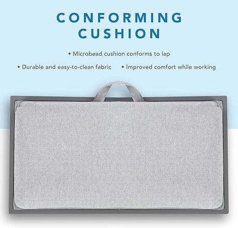 مكتب كمبيوتر محمول Ergo Pro من LAPGEAR مع 20 زاوية قابلة للتعديل ولوحة ماوس وحامل هاتف - أسود - يناسب أجهزة الكمبيوتر المحمولة مقاس 15.6 بوصة ومعظم الأجهزة اللوحية - طراز رقم 49408، كبير in Kuwait