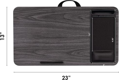 مكتب كمبيوتر محمول كبير جدًا قابل للتعديل من LAPGEAR مع مسند معصم جل ولوحة ماوس وحامل هاتف وحافة جهاز ووسادة معززة - أسود كربوني - يناسب أجهزة كمبيوتر محمولة تصل إلى 17.3 بوصة - طراز رقم 88108 in Kuwait