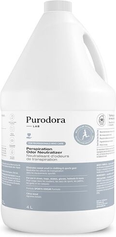 Gym Bag and Athletic Shoe Deodorizer Odor Neutralizing Spray | All Natural, Eco Friendly Odor Eliminator for Hats, Gloves, Helmets, Boots, Skates & More (4L, 135oz – Citrus Wood Scent) in Saudi Arabia