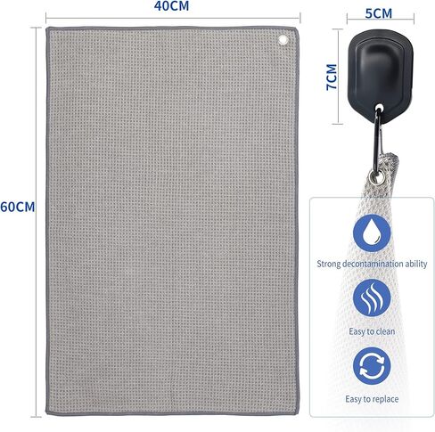 6 عبوات من مناشف الجولف المغناطيسية، (16 بوصة × 24 بوصة) مناشف جولف مغناطيسية للنساء والرجال، مناشف جولف لحقائب الجولف، ملحقات الجولف، هدايا جولف مضحكة، نمط وافل تنظيف منشفة السمك، أدوات الجولف، أدوات الجولف in Kuwait