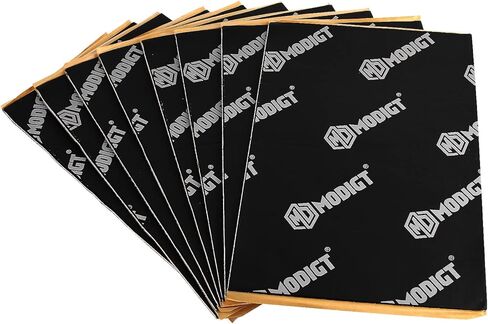 MODIGT 168 مل 10.76 قدم مربع حصيرة عزل صوت السيارة، رغوة إسفنجية بوتيل والنيوبرين، عزل الضوضاء ومواد تخفيف الاهتزاز لصندوق السيارة والباب والأرضية والسقف in Kuwait