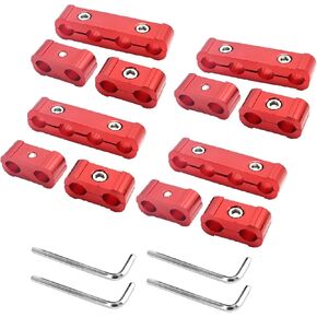 8/9/10mm Universal Spark Plug Wire Separator 12 Pcs Spark Plug Wire Separator Engine Wire Divider Aluminum Alloy