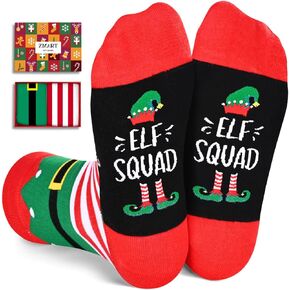 Christmas Gifts Stocking Socks for Men Boys - Elf Stocking Stuffers for 2-18 Years Old Kids, Teen Girls and Adults