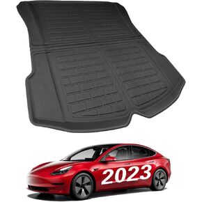 BASENOR 2025 Upgraded 6PCS Tesla Model 3 Floor Mats All-Weather Car Mats Anti-Slip 3D Material Cargo Liner Trunk Mat for 2024 2025 Model 3 Highland Accessories